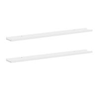 vidaXL 2X Estantes de Pared Repisa Flotante Balda Estantería Salón Sala de Estar Estudio Exhibición Colgante Decoración Blanco 100x9x3 cm