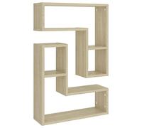 vidaXL 2X Estantes de Pared Repisa Flotante Balda Estantería Salón Sala de Estar Exhibición Colgante Decoración Contrachapada Color Roble 50x15x50 cm