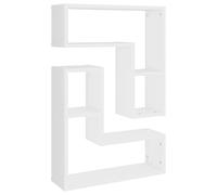 vidaXL 2X Estantes de Pared Repisa Flotante Balda Estantería Salón Sala Estar Estudio Exhibición Colgante Decoración Contrachapada Blanco 50x15x50cm