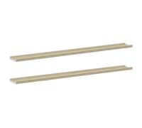 vidaXL 2X Estantes de Pared Repisa Flotante Balda Estantería Salón Sala Estar Estudio Exhibición Colgante Decoración Blanco y Roble Sonoma 115x9x3 cm