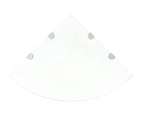 vidaXL Estantes de esquina 2 uds transparentes con soportes cromados 45x45 cm
