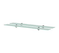 vidaXL 2X Estantes Flotantes Balda Colgantes Expositora Estantería Montado para Libros y Objetos Decoración Parillo Almacenamiento Vidrio 90x20cm