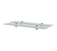 vidaXL 2X Estantes Flotantes Balda Colgantes Montado Expositora Estantería para Libros y Objetos Decoración Parillo Almacenamiento Vidrio 60x10cm