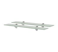 vidaXL 2X Estantes Flotantes Balda Montado Colgantes Expositora Estantería Decoración para Libros y Objetos Parillo Almacenamiento Vidrio 60x20cm