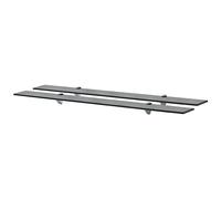 vidaXL 2X Estantes Flotantes Balda Montado Colgantes Expositora Estantería para Libros y Objetos Decoración Parillo Almacenamiento Vidrio 100x20cm