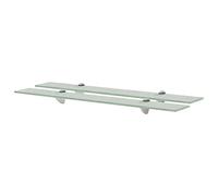 vidaXL Estantes flotantes de pared 2 unidades 70x10 cm vidrio 8 mm