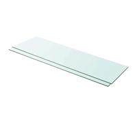 vidaXL 2X Estantes Panel Balda Placa Estantería para Casas o Tiendas de Pared Expositora Estantería Decoración de Vidrio Transparente 100x30cm
