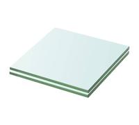 vidaXL 2X Estantes Panel Balda Placa Estantería para Casas o Tiendas de Pared Expositora Estantería Decoración de Vidrio Transparente 20x15cm