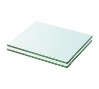vidaXL Estantes Panel Balda Vidrio transparente 20x20cm – 2 unidades