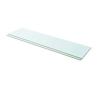 vidaXL Estantes de pared de vidrio transparente 100x25 cm 2 unidades