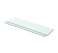vidaXL 2X Estantes Panel Balda Placa Estantería para Casas o Tiendas de Pared Expositora Estantería Decoración de Vidrio Transparente 60x12cm