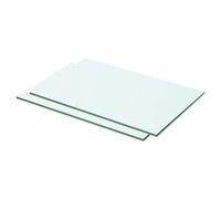 vidaXL Estantes panel de vidrio transparente 50x25 cm – 2 unidades