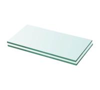 vidaXL Estantes - Panel balda de vidrio transparente 20x30 cm - 2 unidades