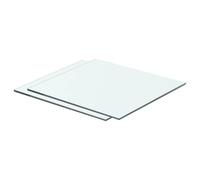 vidaXL Estantes de pared 2 unidades Balda de vidrio transparente 40x35 cm