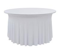 vidaXL 2x Fundas Elásticas para Mesa con Falda de 180x74cms Decoración Color Blanco, Crema, y mas