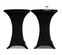 vidaXL 2x Fundas Manteles Ajustados de Mesa de Pie Alta de Fiesta 60 cm Color Antracita, Crema, Negro y mas