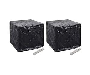 vidaXL 2X Fundas para Depósito de Agua 8 Ojales Hogar Protección Cubierta Forro Toldo Techo Tejado Cobertura Envoltura Revestimiento 116x100x120 cm