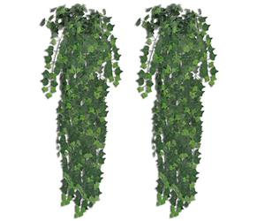 vidaXL 2X Hiedra Artificial Decorativo Casa Colgante Hoja Planta Artificial