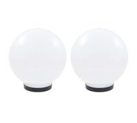 vidaXL 2X Lámpara Jardín Luz LED Esférica Bola 25 cm Iluminación Patio Terraza