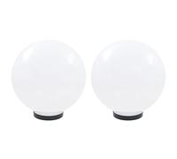 vidaXL Lámpara de jardín LED esférica 30 cm para patio y terraza – Pack de 2
