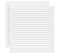 vidaXL 2X Madera Maciza Pino Puertas Persiana con Celosía Rejilla Armario Tablillas Guardarropa Separador Decoración Blanco 61,5x59,4cm