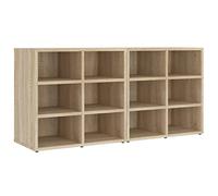 vidaXL 2X Muebles Zapatero Aparador Mueble Dormitorio Doméstico Estantería Pasillo Salón Capa Entrada Estante Cajón Color Roble Sonoma