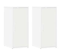 vidaXL 2X Muebles Zapatero Organizador de Zapatos Armario Pasillo Almacenaje Taburete Puf Caja Banco Estanterías Contrachapada Blanco 32x35x70 cm