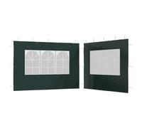 vidaXL 2X Pared Lateral Carpa Fiesta con Ventana PE Verde Cenadores Exterior
