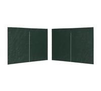 vidaXL 2X Pared Lateral Carpa Fiesta Cremallera PE Verde Cenadores Exterior