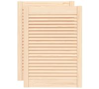 vidaXL 2x Puertas Persiana 69x49,4cm Celosía Rejilla Color Blanco, Natural, y mas