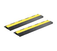 vidaXL Rampa protectora para cables 2 canales goma 101,5 cm 2 unidades