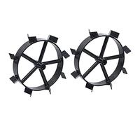 vidaXL 2x Ruedas para Arado de Gasolina Par para Máquina de Arar Cultivadora Ruedas Giratorias Estabilizar en Húmedad de Metal 6.5 HP