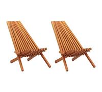 vidaXL Tumbonas plegables jardín madera maciza acacia cómodas modernas resistentes 2x