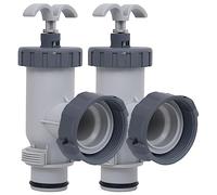 vidaXL 2X Válvulas de Émbolo para Piscina Elevada Cambios Instantáneos Bomba Cartucho de Filtro Racores de Conexión Roscado Accesorio