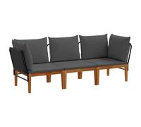 vidaXL 3 uds. Madera de Acacia Sólida y Cuerda Natural