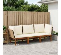 vidaXL 3 uds. Madera de Acacia Sólida y Cuerda Natural