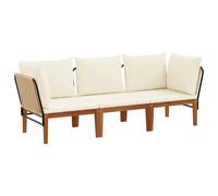 vidaXL 3 uds. Madera de Acacia Sólida y Cuerda Natural