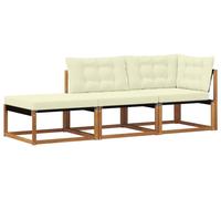 vidaXL: 3 unidades de sofá de esquina para exteriores, madera maciza de acacia, color natural