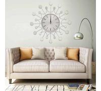vidaXL 325165 Wall Clock Silver 40 cm Metal