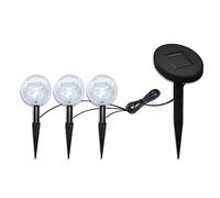 vidaXL 3x Lámparas de Suelo LED de Energía Solar de Jardín Luces Forma de Bola