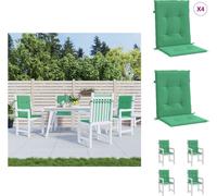 vidaXL: 4 fundas para sillas de jardín, modelo para sillas bajas, color verde, 100x50x3 cm - Cojines para asiento