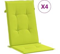 vidaXL: 4 fundas para sillas de jardín, para respaldo alto, color verde brillante, 120x50x3 cm