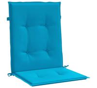 vidaXL: 4 fundas para sillas de jardín, para sillas de respaldo bajo, color azul, 100x50x3 cm