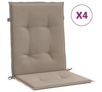 vidaXL: 4 fundas para sillas de jardín, para sillas de respaldo bajo, color taupe, 100x50x3 cm