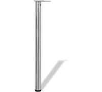 vidaXL: 4 patas de mesa ajustables en altura, níquel cepillado, 870 mm