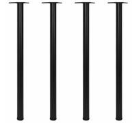 vidaXL 4 Patas de Mesa modelo Regulables en Altura 1100 mm Negro material hierro