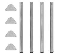 vidaXL 4 Patas de Mesa Regulables en Altura 870 mm Níquel Pulido resistentes
