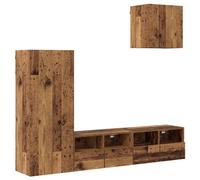 vidaXL - 4 soportes para televisores de pared, hechos de madera reciclada y materiales compuestos