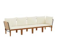 vidaXL 4 uds. Madera de Acacia Sólida y Cuerda Natural