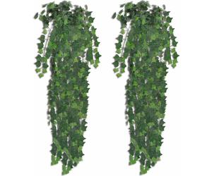 vidaXL, 4 unidades de hiedra artificial, color verde, 90 cm